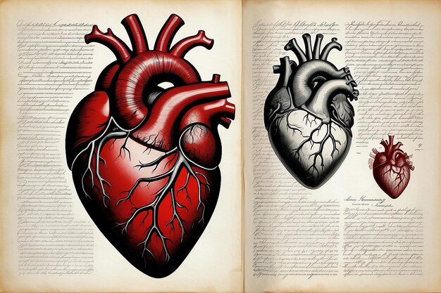 Foto el corazón humano ilustraciones antiguas de die frau als hausarztin 1911