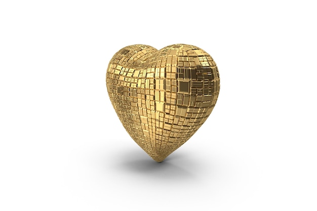 Corazón de lingote de oro