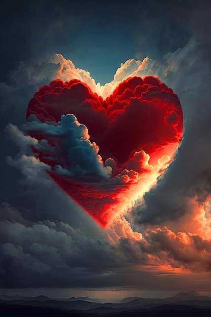 Un corazón en las nubes