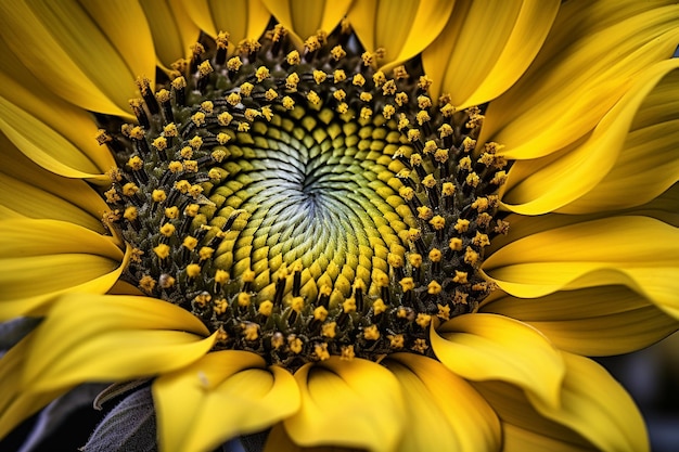 El corazón de oro El núcleo de los girasoles