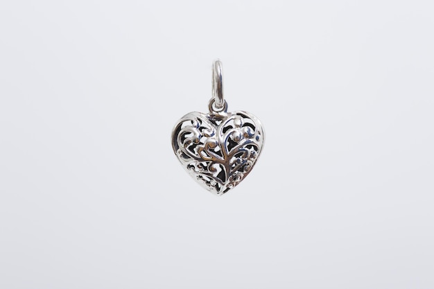 Corazón plata encanto collar joya Piedras semipreciosas joyería diseño independiente collar pendiente