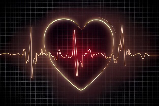Corazón con pulsómetro linegenerative ai
