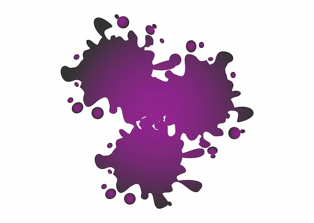 un corazón púrpura con tinta púrpura y pintura púrpura