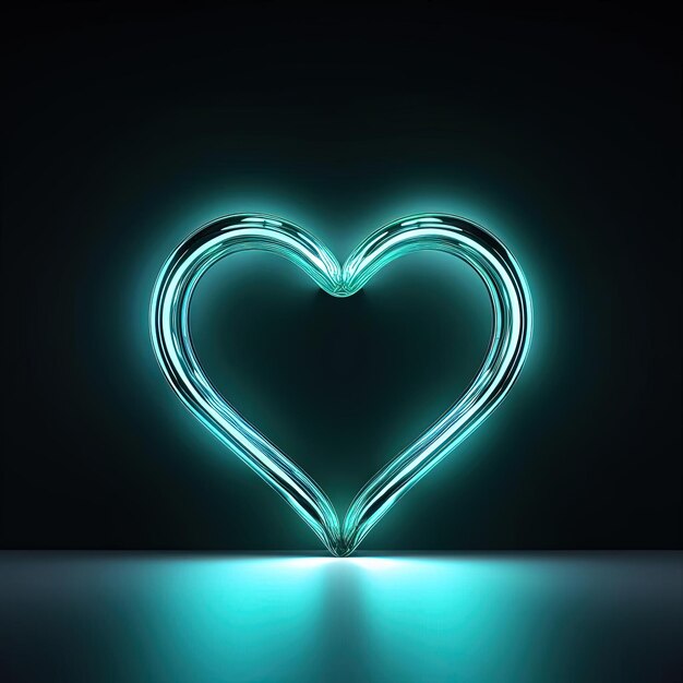 un corazón que está hecho por una luz azul