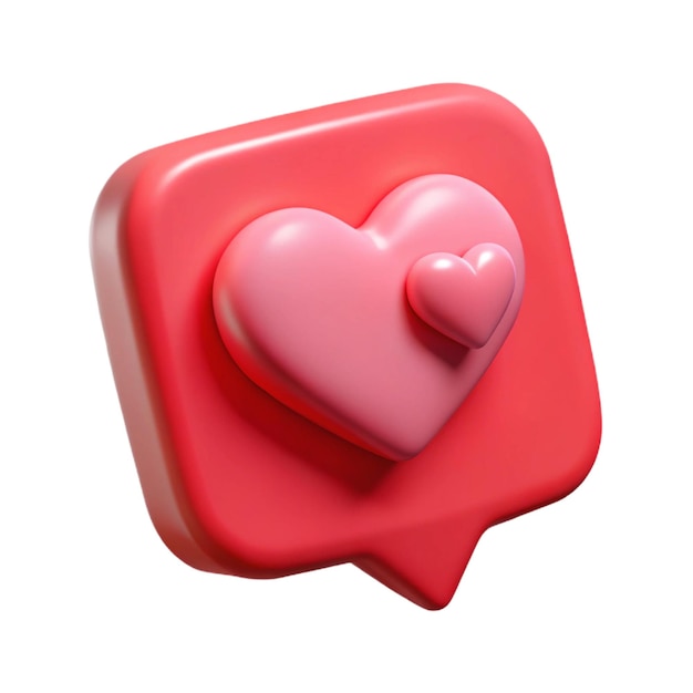 un corazón rojo con un corazón rojo en él