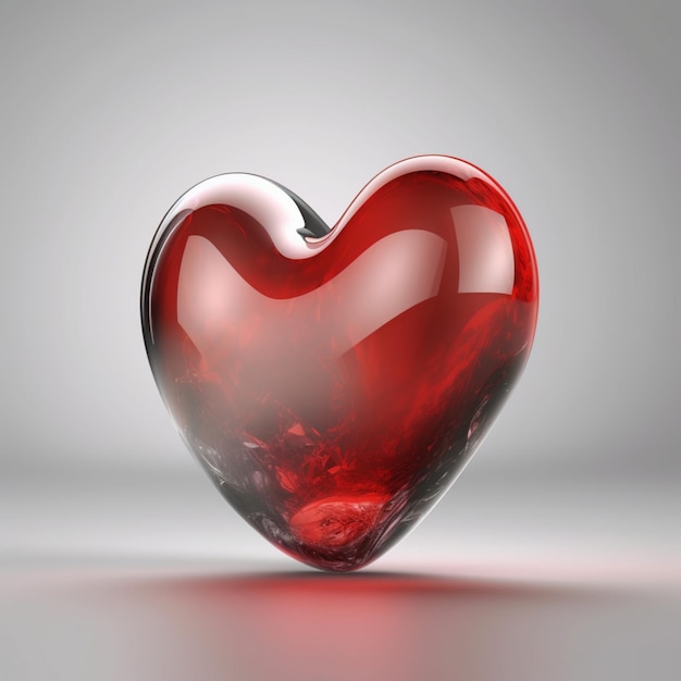 Un corazón rojo con un fondo negro y la palabra amor en él