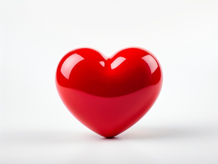 Foto corazón rojo icónico que simboliza el amor y la pasión perfecto para las celebraciones del día de san valentín