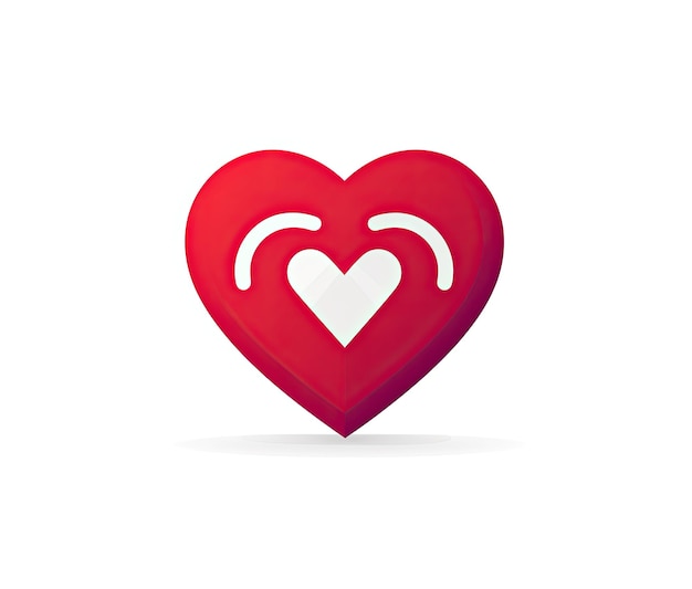 Corazón rojo y símbolo inalámbrico wifi
