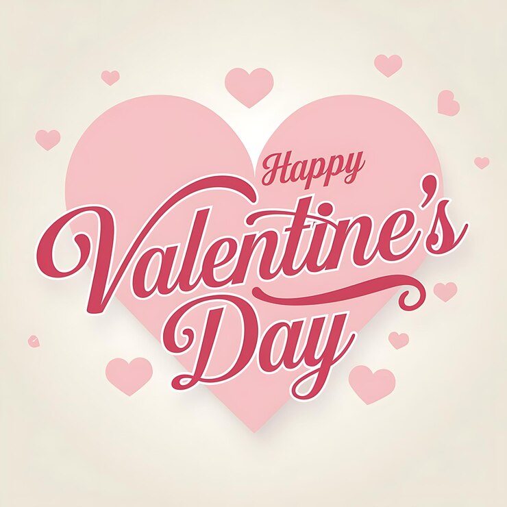 un corazón rosa con un fondo rosa con corazones en él Ilustración del Día de San Valentín