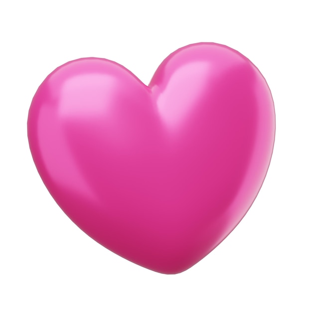 Corazón rosado y brillante