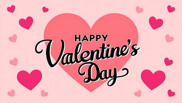 corazón rosado con corazones rosados en un fondo rosado Ilustración del Día de San Valentín