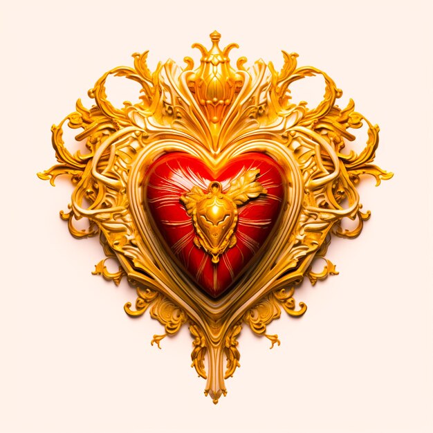 El corazón de la sombra carmesí es un clip art de corazón real