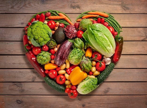 Corazón de vegetales orgánicos