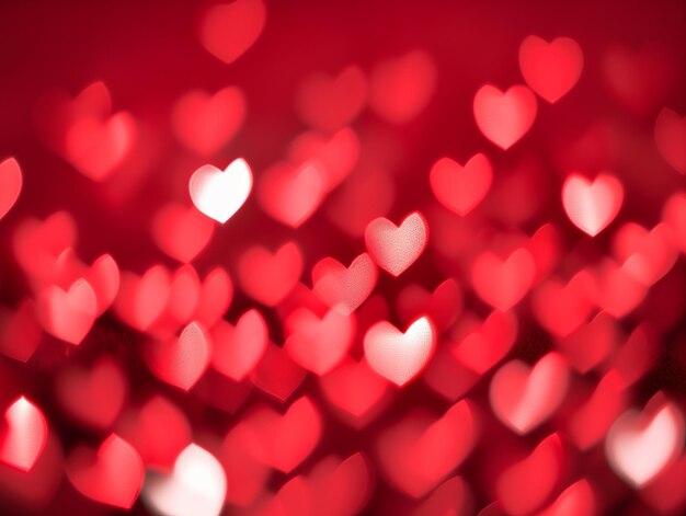 Corazones borrosos Fondo del día de San Valentín