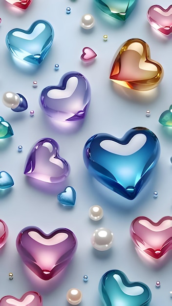 Foto los corazones brillantes