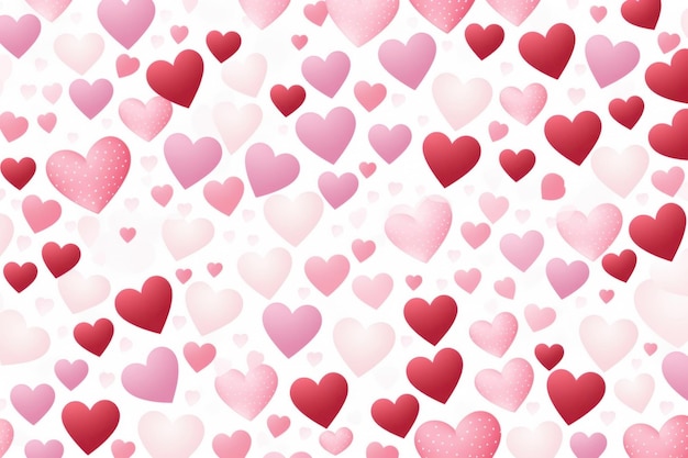 Corazones de fondo con patrón de pétalo