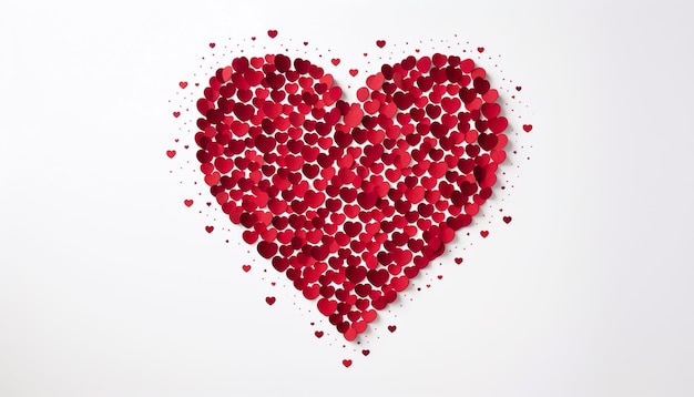 corazones pequeños alrededor de corazones grandes
