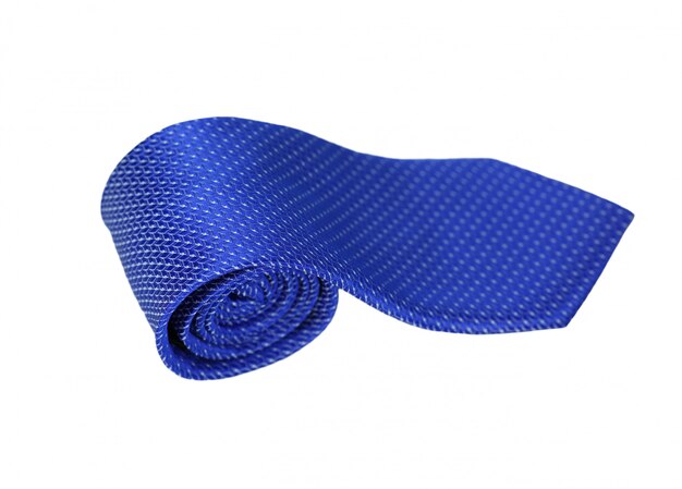Corbata azul aislado en blanco
