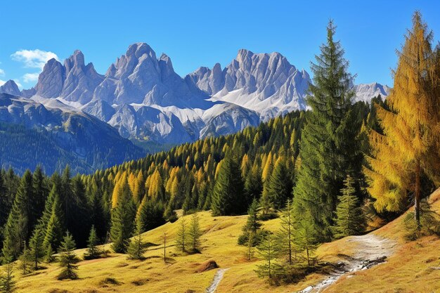 Una cordillera con algunos árboles en primer plano y algunas montañas en el fondo