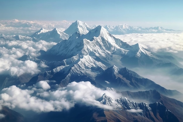 La cordillera se encuentra en el Himalaya.