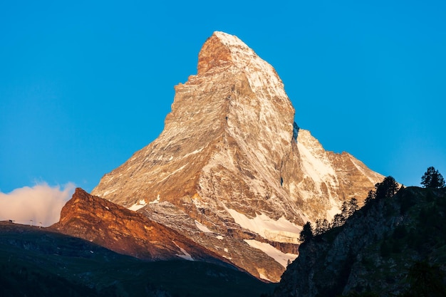 Foto cordillera matterhorn en suiza