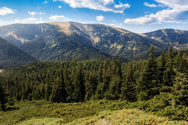 Foto una cordillera con una montaña en el fondo