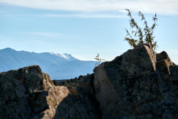 Foto la cordillera nevada de gredos en ávila españa