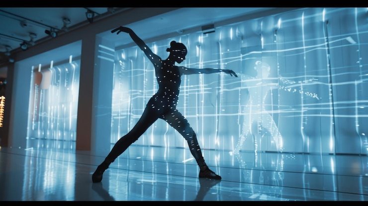 Foto coreógrafo con ia en el estudio de danza moderna aig60
