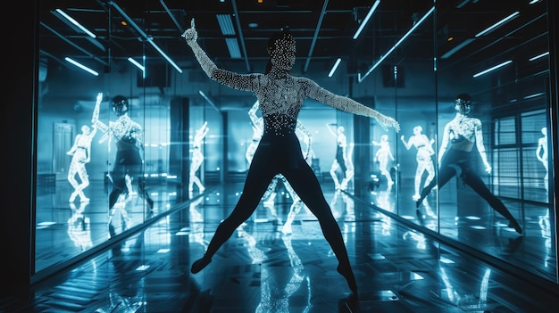 Coreógrafo con IA en el estudio de danza moderna AIG60