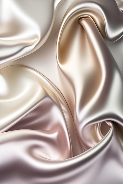 Cores beige pastel claro abstrato plástico brilhante seda ou satinado fundo ondulado