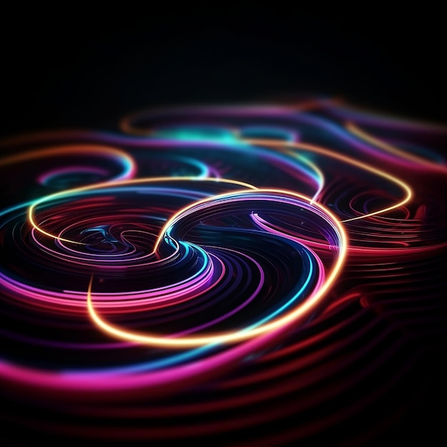 Cores de fundo de luz neon Generative IA