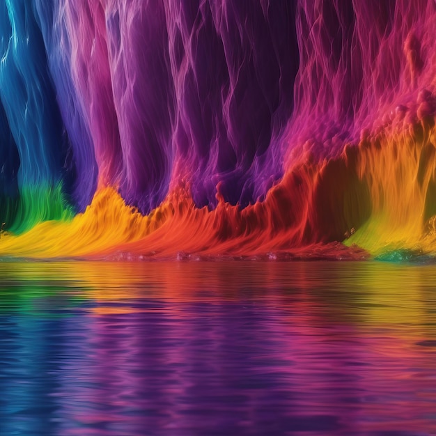 cores do arco-íris série de realidade virtual arranjo de tons fractal coloridos e luzes no assunto