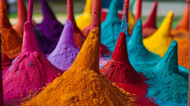 Foto cores do festival indiano de holi