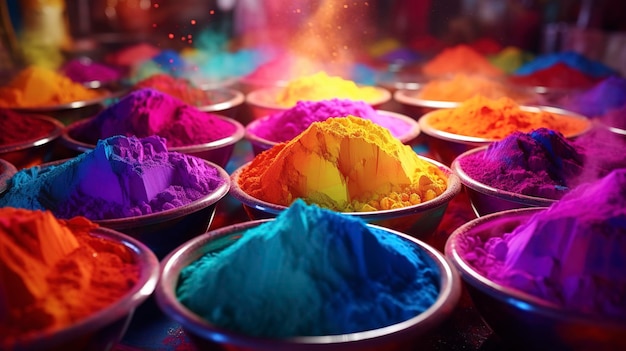 Cores Holi Vibrantes