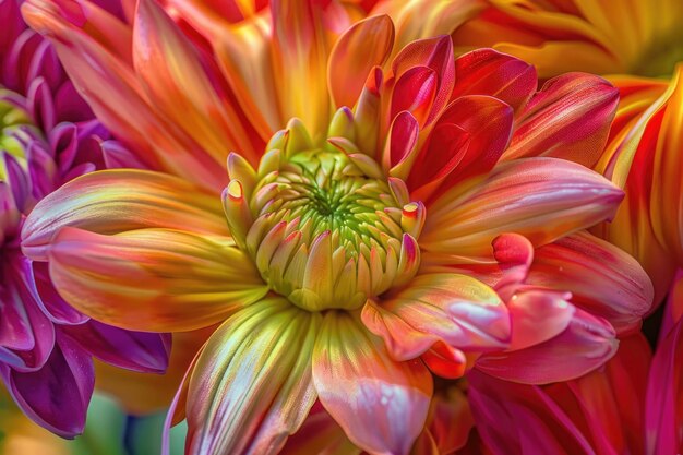 Foto cores intensas e detalhes intrincados de flores preenchem o quadro cativando o espectador
