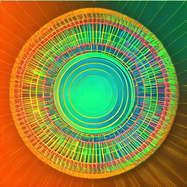 Foto cores que irradiam de um fundo de ponto central