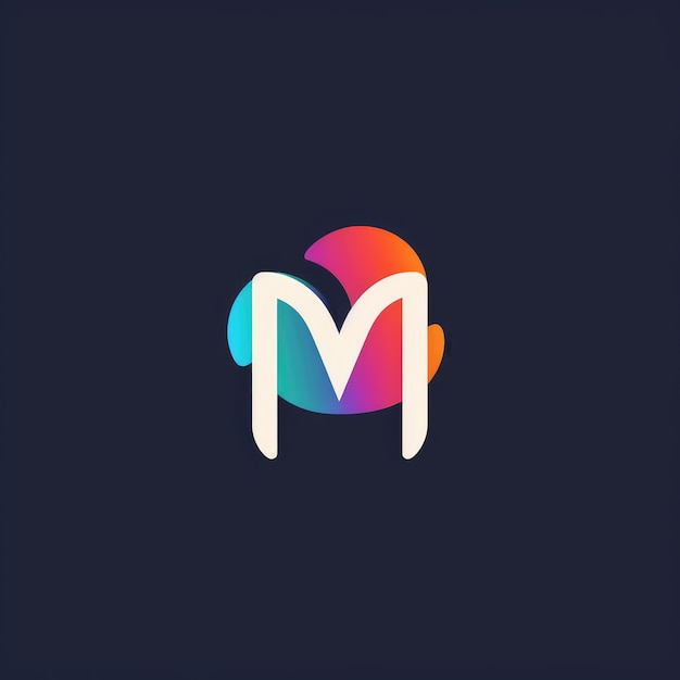 Foto cores vibrantes do logotipo mt minimalista em um fundo branco limpo