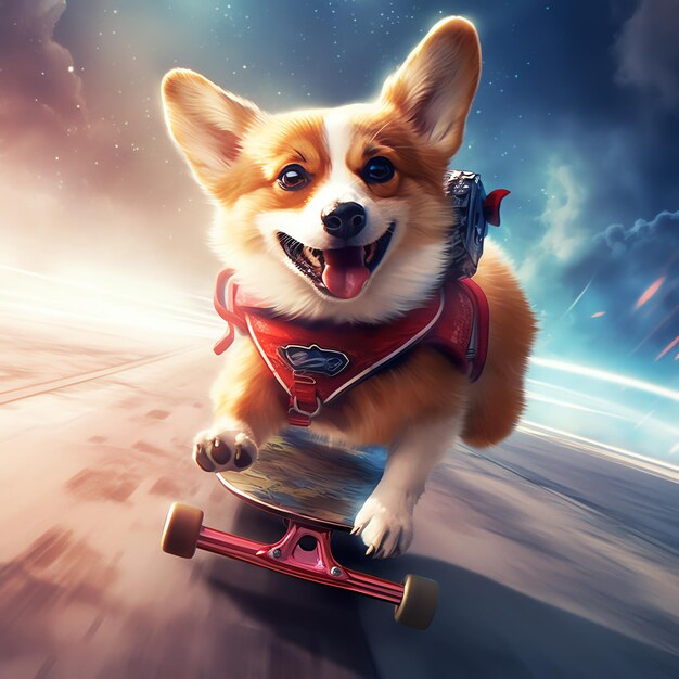 un corgi feliz un corgi gracioso