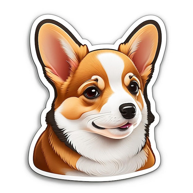 Foto corgi-hundeillustration generative ki