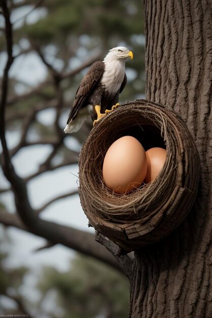 Los cormoranes negros anidan en las ramas de un árbol muerto