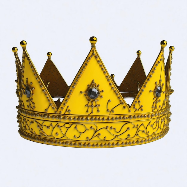 Foto coroa de ouro sobre fundo branco