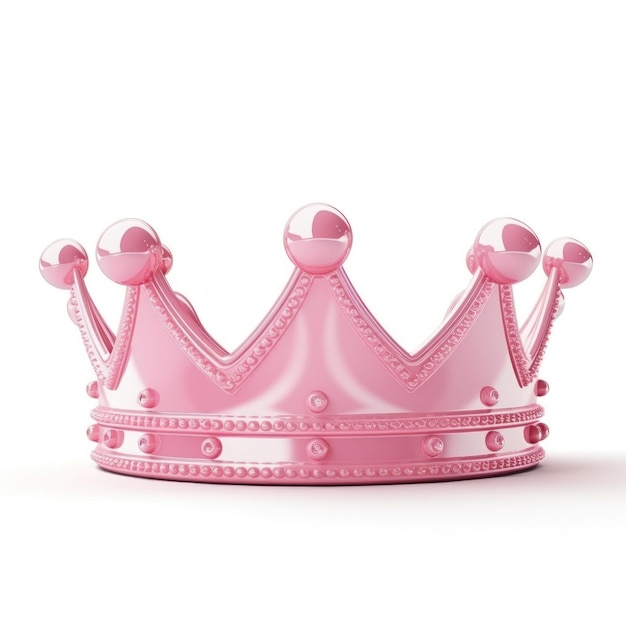 Foto coroa de princesa rosa isolada