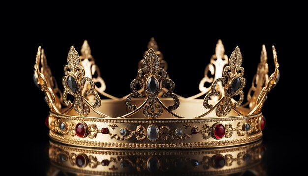 Coroa de rei isolada com traçado de recorte