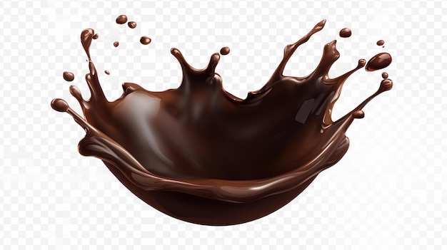 Coroa de salpicaduras de chocolate
