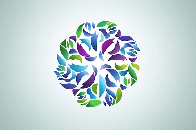 una corona de flores coloridas con la palabra " primavera " en el medio