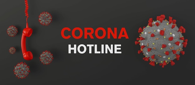 Corona Hotline, línea directa de teléfono rojo: llamadas para obtener información sobre la enfermedad de Coronavirus COVID-19