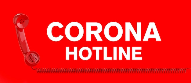 Corona Hotline con receptor de teléfono fijo