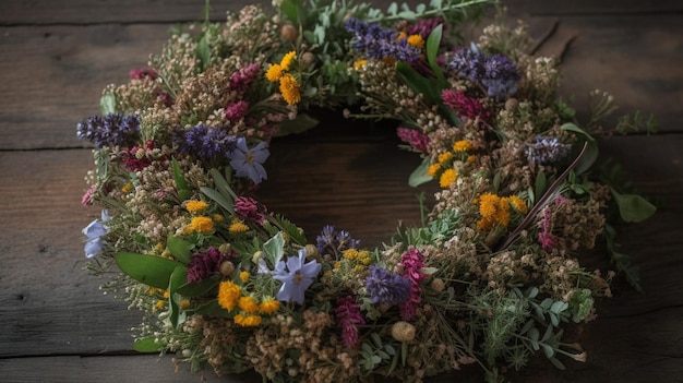 Una corona del jardín del edén