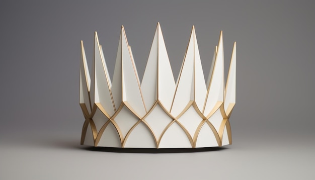 Una corona minimalista contemporánea con líneas limpias y formas geométricas