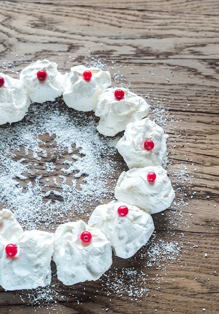 Corona de Navidad de merengue